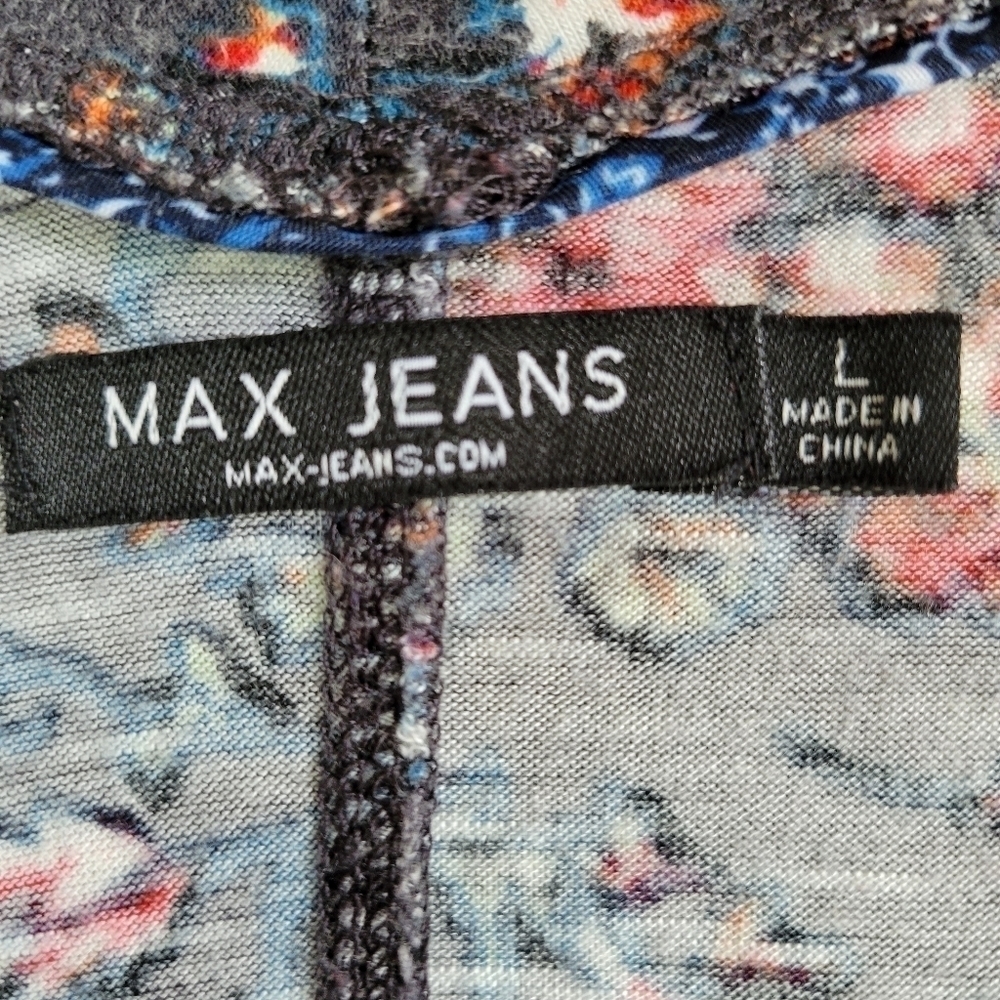 MAX Jeans Handkerchief Hem Floral Tank Size Large - Picture 5 of 7